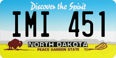 ND license plate IMI451