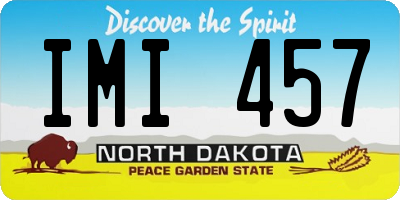 ND license plate IMI457