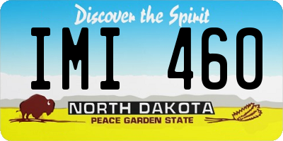 ND license plate IMI460