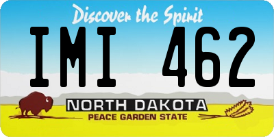 ND license plate IMI462