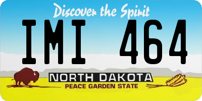 ND license plate IMI464