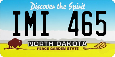 ND license plate IMI465