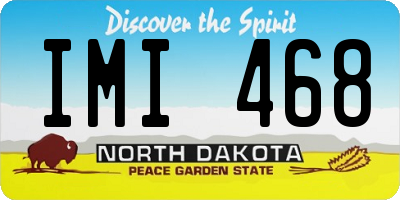 ND license plate IMI468