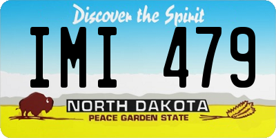 ND license plate IMI479