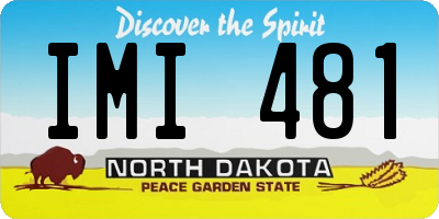 ND license plate IMI481