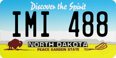 ND license plate IMI488