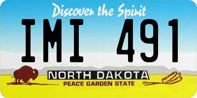 ND license plate IMI491
