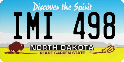 ND license plate IMI498