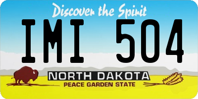 ND license plate IMI504