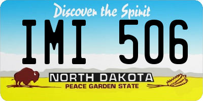 ND license plate IMI506