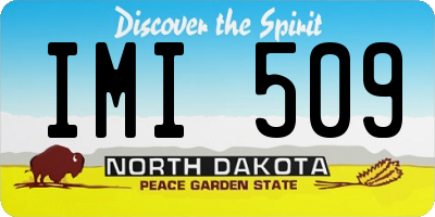 ND license plate IMI509