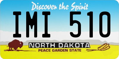 ND license plate IMI510