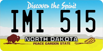 ND license plate IMI515
