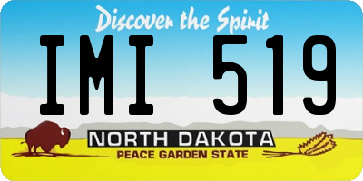 ND license plate IMI519