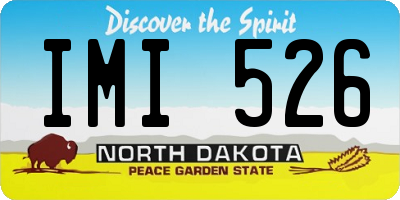 ND license plate IMI526