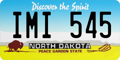 ND license plate IMI545
