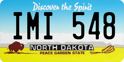 ND license plate IMI548