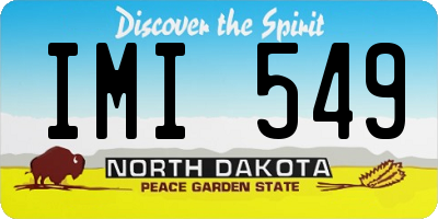 ND license plate IMI549
