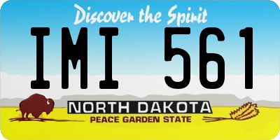 ND license plate IMI561