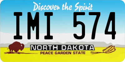 ND license plate IMI574