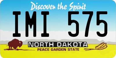 ND license plate IMI575