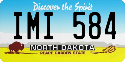 ND license plate IMI584