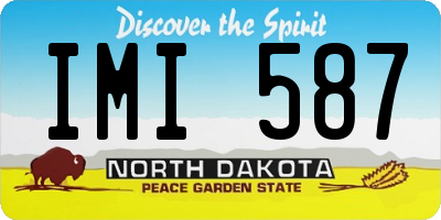 ND license plate IMI587