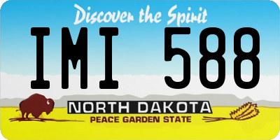 ND license plate IMI588