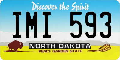 ND license plate IMI593