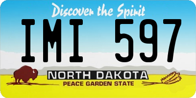ND license plate IMI597