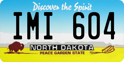 ND license plate IMI604