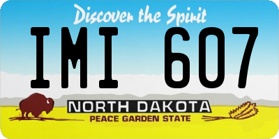 ND license plate IMI607