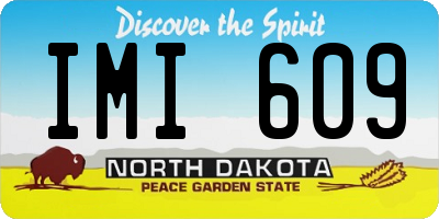 ND license plate IMI609