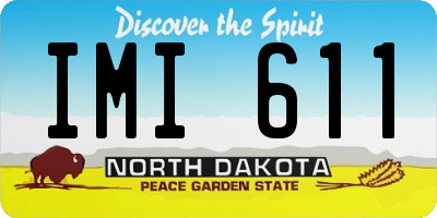 ND license plate IMI611