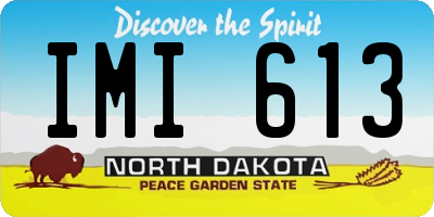 ND license plate IMI613