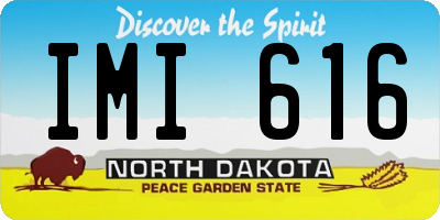 ND license plate IMI616