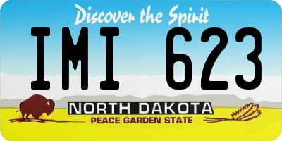 ND license plate IMI623