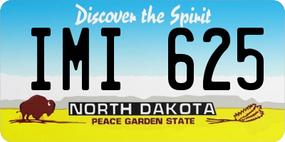 ND license plate IMI625