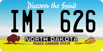 ND license plate IMI626