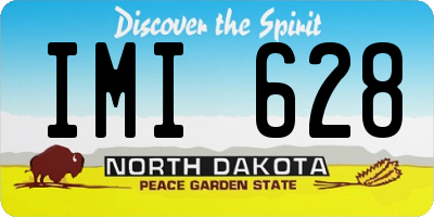 ND license plate IMI628