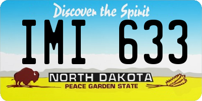 ND license plate IMI633
