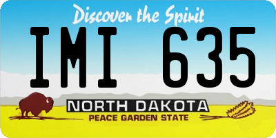 ND license plate IMI635