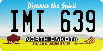ND license plate IMI639