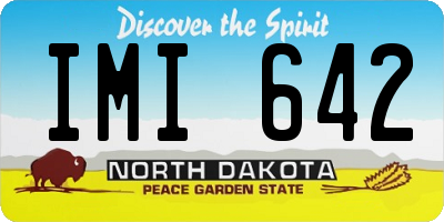 ND license plate IMI642