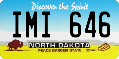 ND license plate IMI646
