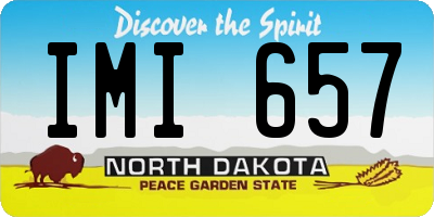 ND license plate IMI657