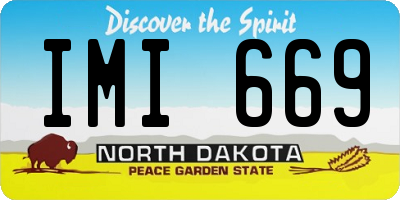 ND license plate IMI669