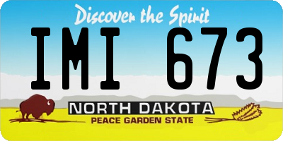 ND license plate IMI673