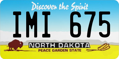 ND license plate IMI675