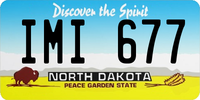 ND license plate IMI677